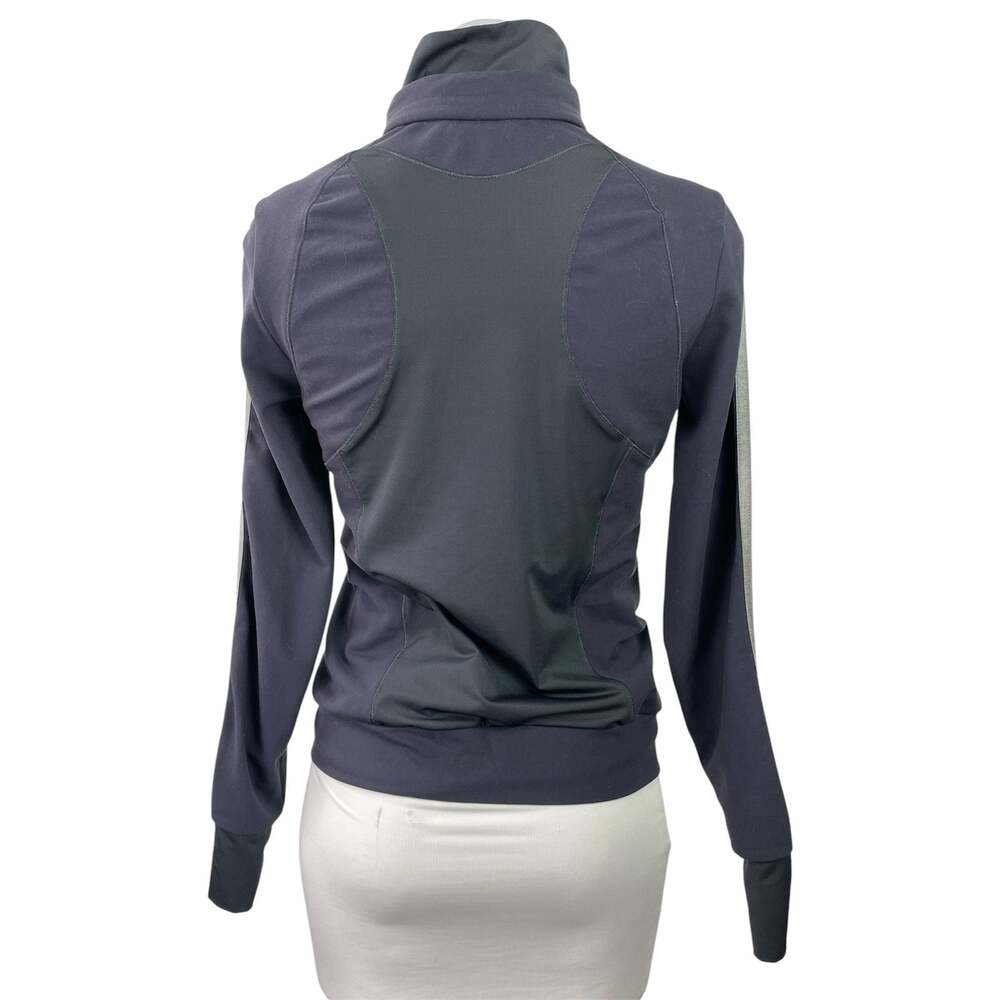 Adidas Women's Black Stripe Long Sleeve Full Zip Athletic Track Jacket Size S - Picture 3 of 5